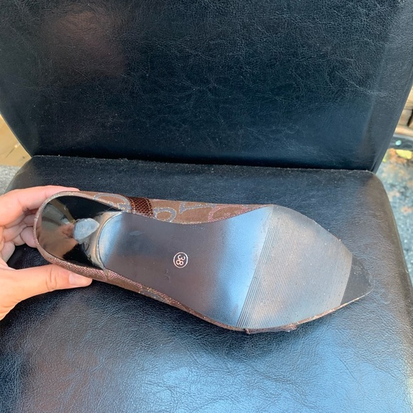 ๐ DIOR authentic Vintage brown sparkly monogram leather strap high heels ๐ - Picture 11 of 16